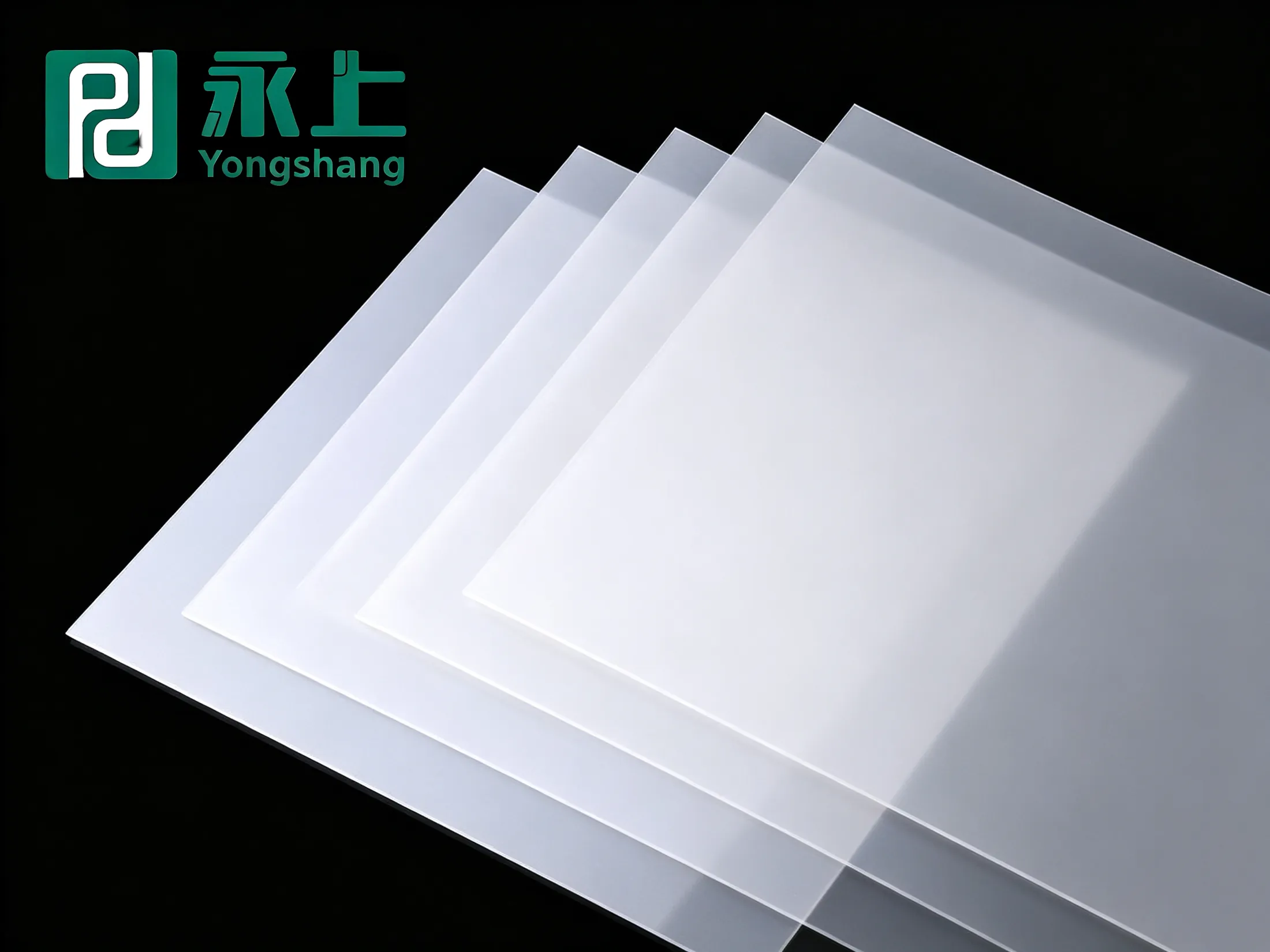 Light diffusing through a Yongshang PP diffuser sheet